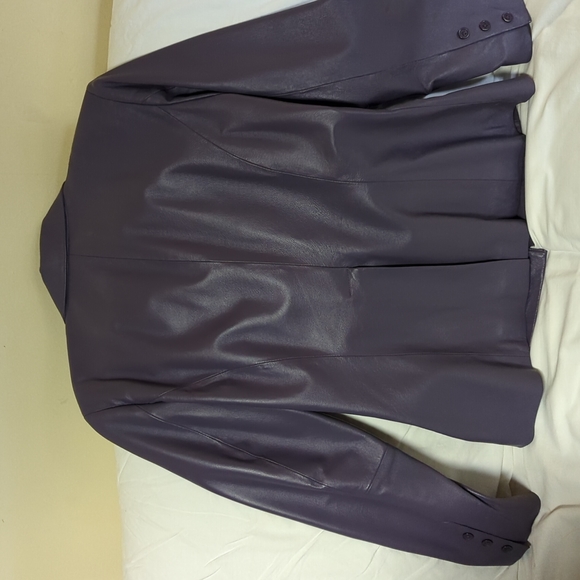 Cami deep lavender size 8 leather jacket - Picture 4 of 4